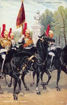 ROYAL HORSE GUARDS~CHANGING THE GUARD~CONRAD LEIGH ARTIST UK MILITARY PO... - £4.21 GBP