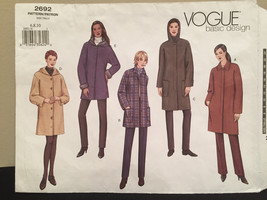 Vogue Basic Design 3692 Misses&#39; Assortment of Coats Size 6-10 - £9.49 GBP
