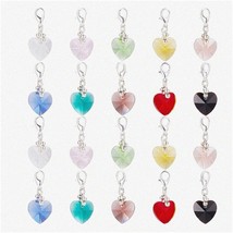 Crystal Heart Charm Locking Stitch Markers - 50Pcs Crochet &amp; Knitting Markers fo - $35.59