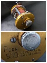 Penn Reels Levelmatic 930 Bait Casting Reel Gold Working - $61.53