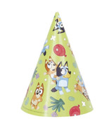 Bluey Cone Party Hats 8 Ct Paper Dog Puppy Green - £3.18 GBP