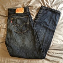 Levis Jeans Mens 34x32 Blue Denim 505 Regular Fit Straight Leg Jean Fits... - £17.61 GBP
