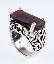 Cullquipuma Sterling Silver Almandine Ring Gorgeous! Size 8.5 - $399.07