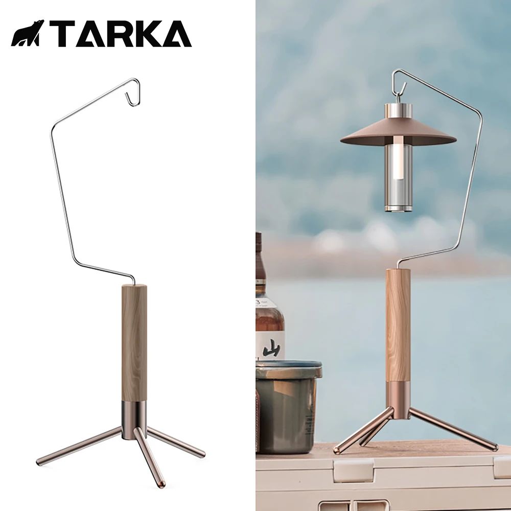 TARKA Camping Tabletop Lantern Stand Rack Detachable Light Stand Lantern Hangers - £24.55 GBP