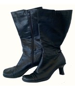Ladies Leather Knee High Boots, 2.5&quot; Heals, Dk Brown, Size 8 1/2, P-Cros... - $923.23 MXN