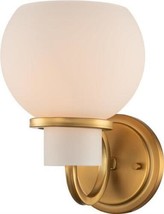 Wall Sconce KALCO ASCHER Transitional Double Ring 1-Light Frosted Winter Brass - £276.04 GBP