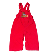 Vintage Overalls Corduroy JC Penney Toddletime Red 6 Months Japan Bear Blocks - £19.51 GBP