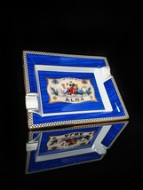 Elie Bleu Alba Blue Cigar Ashtray without Gold Rests NIB