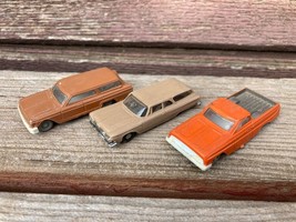 Lot 3 VTG INGAP ITALY Small Plastic Cars Chevrolet El Camino Ford Country Squire - $19.75