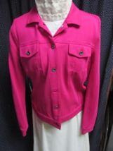 &quot;&quot;HOT PINK BUTTON DOWN JACKET&quot;&quot; - SIZE XS - KELLY BY CLINTON KELLY - spring - $10.89