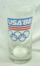 Rare Vintage Usa 1988 Olympics 6&quot; Collector&#39;s Glass Cup - £12.85 GBP