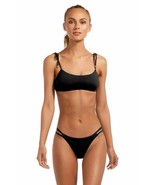 VITAMIN A SWIM BLACK ECOLUX BELLA BRALETTE BIKINI TOP (10/L) NWT $99 - £56.10 GBP