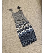Teen Chevron Striped Blue And White Dress Size Small Swim Cover Up - $180.06 MXN
