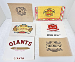Lot of 6 Antique Cigar Box Tobacco Labels Giants Webb's Knock Outs St Louis - $14.36