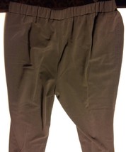 039 Women&#39;s Kim Rogers Petite 14P Brown Elastic Waist Pants Gently Used  - $9.99