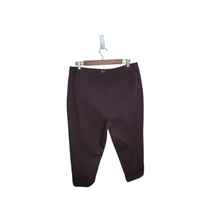CHICO&#39;S Pants Women&#39;s Size L/14 (2.5) Brown Stretch Cotton Slide Clasp Z... - $31.89