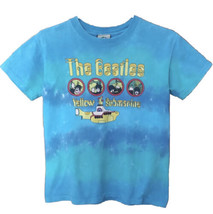 2004 The Beatles Liquid Blue Tie Dye Shirt Band Tee Yellow Submarine - £158.26 GBP