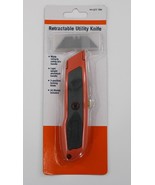 Orange Safety Retractable Utility Knife With 4 Extra Blades LightWeight ... - £4.01 GBP