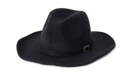No Boundaries ~ Convertible Rancher-Fedora ~ Black ~ Soft Felt ~ Rope Tr... - $30.00