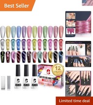 Innovative Cat Eye Gel Polish Set - 12 Holographic Colors for Unique Nai... - $39.00