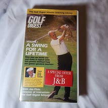 Golf Digest Volume 1 VHS “A Swing for a Lifetime” with Bob Toski and Jim Flick - £9.51 GBP