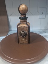 Mid-Century Italian Leather Decanter Bottle, Hand Tooled Wrap, Home Deco... - $34.65