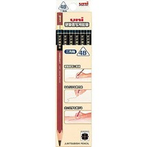 Mitsubishi Pencil pencil Triangular Axis for Penmanship 4B 1 Dozen UKS3K4B - £18.75 GBP