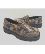 MIZ MOOZ LEATHER SLIP ON PLATFORM LOAFERS SNAKE PRINT  37EU / 7US NEW # ... - €80,88 EUR