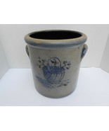 Rowe Pottery Works 1997 Vintage Blueberry Basket Salt Glaze Crock 8&quot; han... - £83.25 GBP