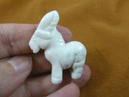 (Y-BUR-574) White Howlite BURRO donkey LITTLE mule gemstone FIGURINE gem... - £10.94 GBP