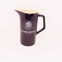Pitcher Jug Decanter Black &amp; White Buchanan Scotch Liquor Vintage Memora... - £38.40 GBP