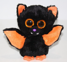 TY Silk Beanie Boos ECHO the Halloween Bat 6&quot; Plush Stuffed Soft Toy Ora... - $9.77