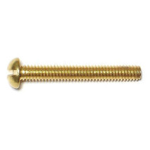 #8-32 x 1-1/4&quot; Brass Coarse Thread Slotted Round Head Machine Screws (24... - £10.79 GBP