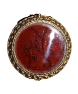 Toujours Moi Corday Solid Perfume Compact - Venus &amp; Cupid Etched Golden ... - $41.14 CAD