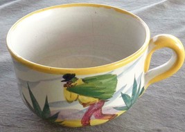 Vintage Hand Crafted Terra Cotta Pottery Coffee Cup - Peru - COLLECTIBLE... - £13.23 GBP
