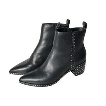 Dolce Vita Brook Pointed Toe Ankle Boots Black Leather Studded Women Size 7.5 - £31.13 GBP