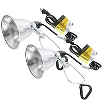 2-Pack Clamp Lamp Light With 5.5 Inch Aluminum Reflector Up To 60 Watt E26 (No B - £43.25 GBP