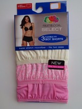Fruit of the Loom Select 3 Pairs  Microfiber Boy Shorts Mulit Colored Sz... - $11.83