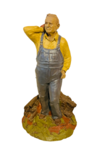 Tom Clark Figurine vtg sculpture SIGNED Cairn coin Gnome Marion 12&quot; Farmer #17 - £98.69 GBP