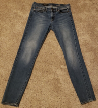 Women&#39;s J. Crew Jeans 9&quot; Toothpick Skinny Leg Mid Rise Size 29 Distressed 30x29 - £12.31 GBP