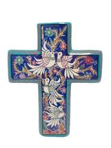 Mexican Talavera Cross Colorful Handmade Hand Painted Signed VTG 8.5” Ta... - $24.00