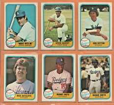1981 Fleer Los Angeles Dodgers Team Lot Don Sutton Steve Garvey Rick Sutcliffe  - £3.80 GBP