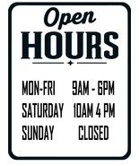 Business Store Open Hour Decal Vinyl Sticker Window Door Wall Sign Decals - $10.84 CAD+