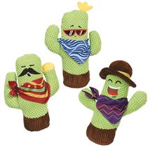 Dog Toys Sassy Cacti Multi Texture Soft Play Fun Squeaker Cuddle Toss Fetch (Hat - $15.10+