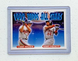 1993 Topps 1992 Topps All-Stars (Outfielders) Walker / Puckett #406 Old Vintage - £25.72 GBP