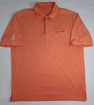 Nike Golf Mens Size L Polo TPC Sawgrass The Players Orange Dri Fit Embro... - $18.69