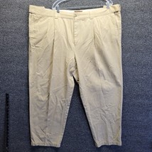 Oak Hill Mens Double Pleated Khaki Pants Casual sz 48/30 - £14.95 GBP