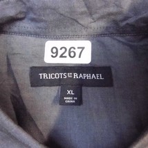 Tricots St Raphael Shirt Mens XL Gray Long Sleeve Button Up Business Casual - $22.75