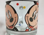Disney Mickey and Minnie Mouse Clear Glass Cup Mug Vintage Anchor Hocking  - £8.07 GBP