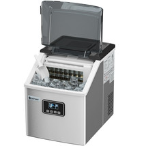 48Lbs/24H Self-Clean Stainless Steel Ice Maker Machine Countertop w/ LCD... - £222.68 GBP